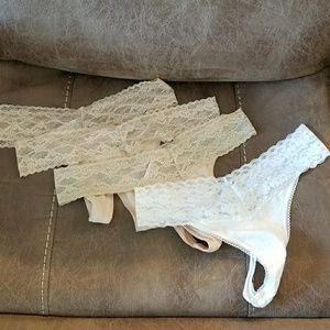 3 VS tan NWOT and 1 Target white NWOT thong